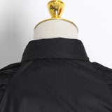 Lapel collar cut out crop top in colors
