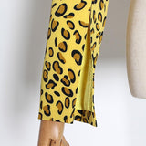 Lapel collar leopard crop top