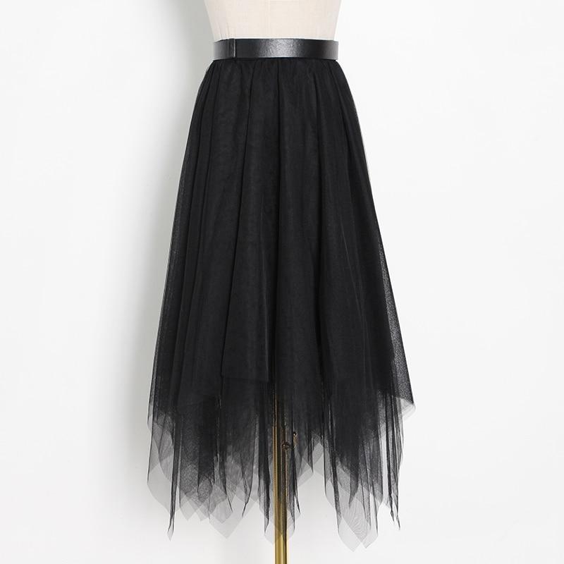 Lapel Insert Blazer and Mesh Skirt Set in Color