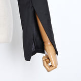 Lapel jacket and pleated skirt set in colors
