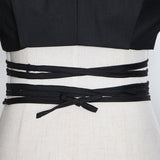 Lapel jacket and pleated skirt set in colors