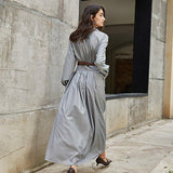 LAUREN Button Down Maxi Dress