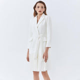 LAUREN Pleated Midi Dress