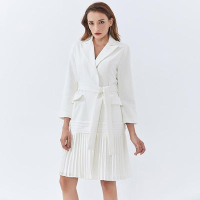 LAUREN Pleated Midi Dress