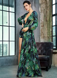 Primetime Looks-Leaf print asymmetric playsuit
