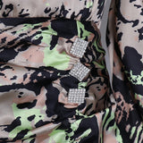 Leopard Print Ruched Mini Dress