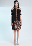 Primetime Looks-Leopardy Off Shoulder Two-piece Suit