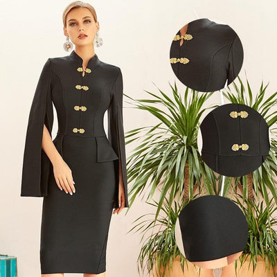 LISA Cloak Sleeve Midi Dress in colors