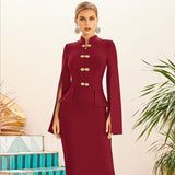 LISA Cloak Sleeve Midi Dress in colors