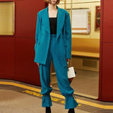 Primetime Looks-Long blazer and lantern pants set