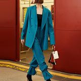 Primetime Looks-Long blazer and lantern pants set