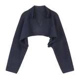 Loose Crop Sweater in colors