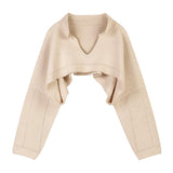 Loose Crop Sweater in colors