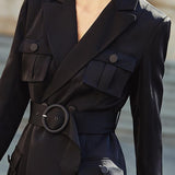LOUELLA Utilitarian Belted Mini Dress