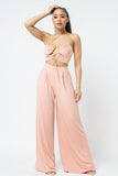 Lounge spaghetti strap top and pants set in colors