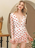 LOVE Plunging Neckline Mini Dress