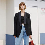Primetime Looks-Luxe Blazer with Detachable Obi Belt