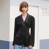 Primetime Looks-Luxe Blazer with Detachable Obi Belt
