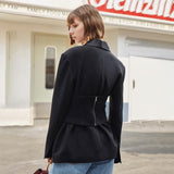Primetime Looks-Luxe Blazer with Detachable Obi Belt