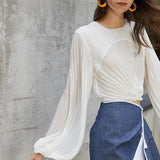 Luxe Blousy Crop Top