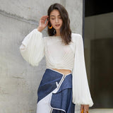 Luxe Blousy Crop Top
