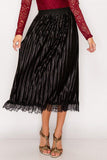 Luxe Pleated Midi Skirt in Black