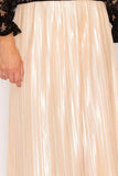 Luxe Pleated Midi Skirt in Cream