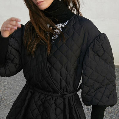 Luxe Quilted Dressy Coat