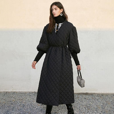 Luxe Quilted Dressy Coat