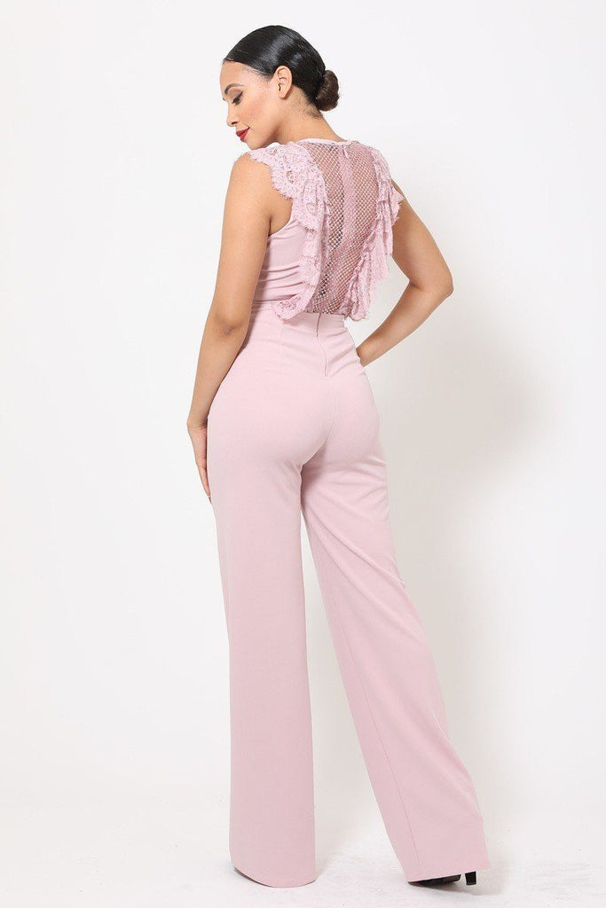 Primetime Looks-MAGIC sheer lace jumpsuit in colors