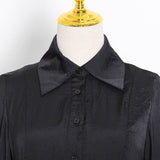 MARCELLA hollow-out lapel dress in colors