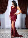 MARCELLA Thigh High Slit Evening Gown