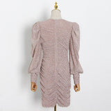 MARGA ruched mini party dress