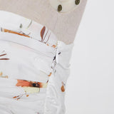 MARIA floral-print ruched midi dress