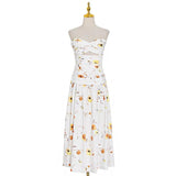 MARIA floral-print ruched midi dress