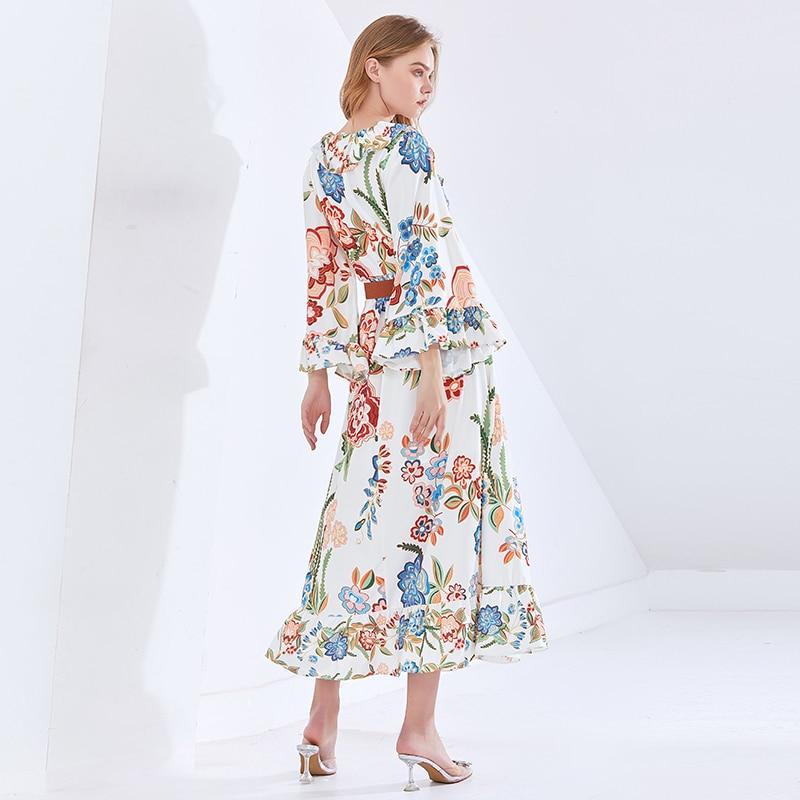MARINA Vintage Floral Maxi Dress