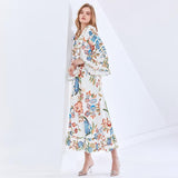 MARINA Vintage Floral Maxi Dress