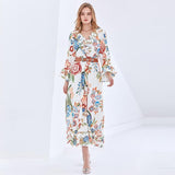 MARINA Vintage Floral Maxi Dress