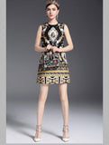 MATHILDE Baroque Print Mini Dress