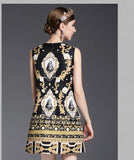 MATHILDE Baroque Print Mini Dress