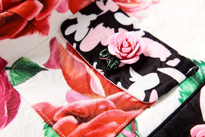 Modern Vintage Flowery Button Overcoat
