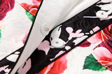 Modern Vintage Flowery Button Overcoat