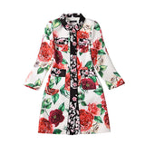 Modern Vintage Flowery Button Overcoat