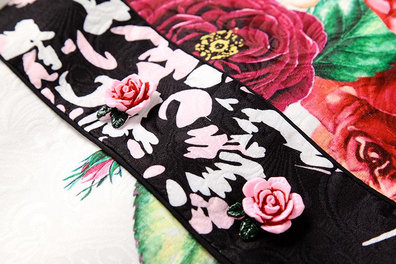 Modern Vintage Flowery Button Overcoat