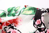Modern Vintage Flowery Button Overcoat