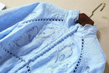Moira Embroidered mini blue dress