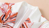 Primetime Looks-MONET White floral pant suit
