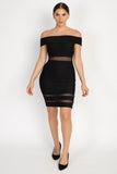 MONICA off shoulder mesh party dress