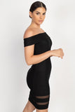 MONICA off shoulder mesh party dress