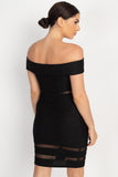MONICA off shoulder mesh party dress
